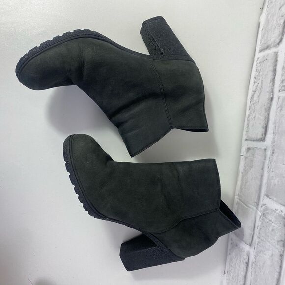 Timberland Tillston Leather Ankle Boots Lug Sole Weatherproof Size 10 Black Nubu - Picture 12 of 12